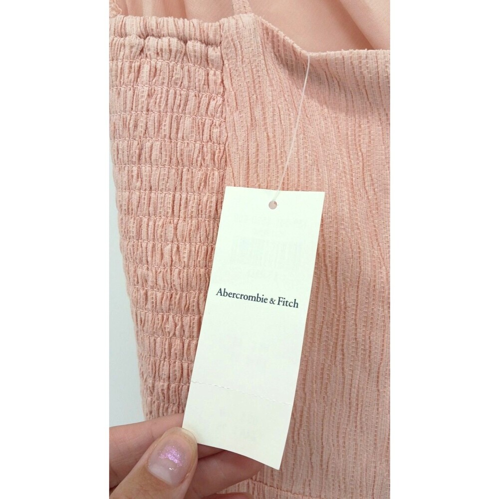 Ballet Blush Pink Twist Front Crinkle Textured Mini Dress XS Coquette Feminine - Picture 10 of 11